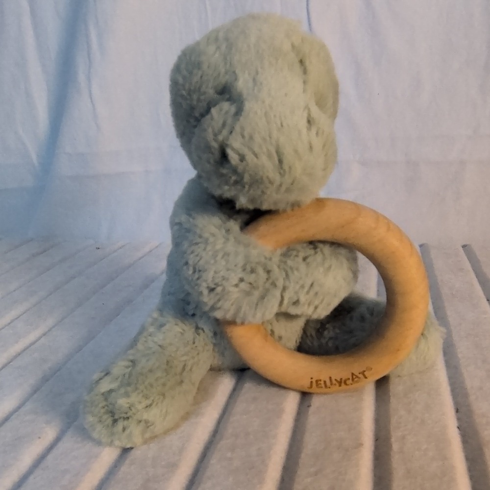 Retired Dragon Jelly cat baby rattle ring plush toy